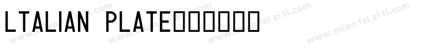 ltalian plate字体转换